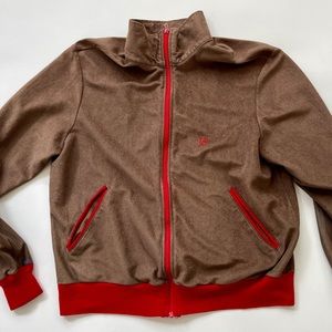 80s Tracksuit Warm Up Jacket Top Pierre Cardin Top Velour